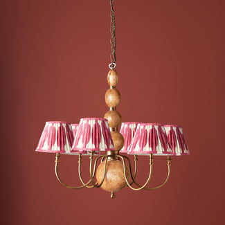 Dunnock chandelier in natural wood