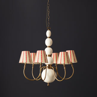 Dunnock chandelier in white