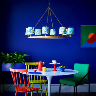 Larger Halo chandelier for 8 shades