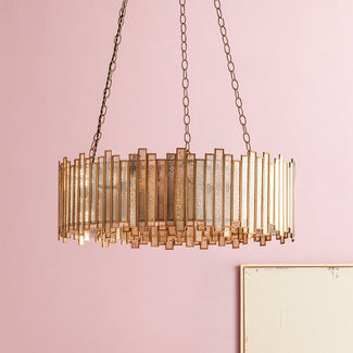 Melvillous Chandelier in mercurised glass