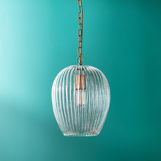 Smaller Bastille pendant in clear glass