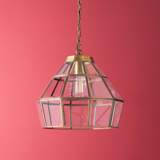 Borealis lantern in Antiqued brass