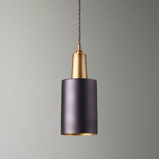 McMegan black pendant with brass interior