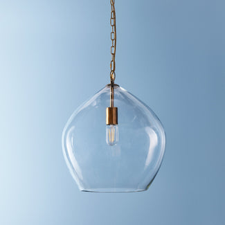 Saladin pendant light in clear glass