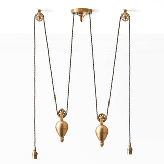 Equilibrium double rise and fall pendant set