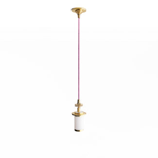 Mini elbow rechargeable pendant kit in antique brass