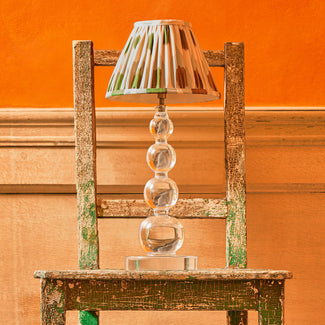 Smaller Aurora rechargeable table lamp in clear