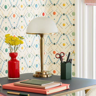 Romi table lamp in brass and glass