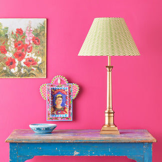 Sedgwick table lamp in aged brass