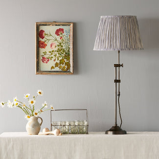 Slider table lamp in antique bronze