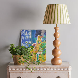 Larger Wobster table lamp in natural wood