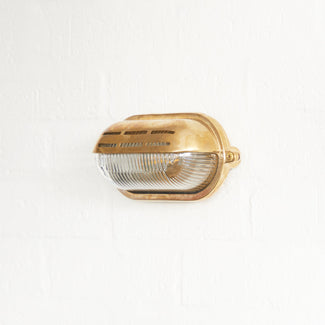 Rackham ip64 bulkhead in unlacquered natural brass