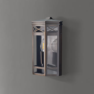 Rothesay IP44 exterior wall light in bronze