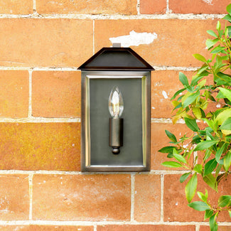 Salcombe IP44 exterior wall light in bronze