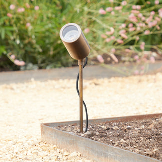 Spikey ip65 long body spike light in bronze