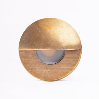 Wink ip67 Eyelid LED deck light in antique brass