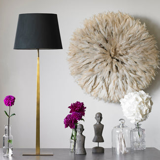 Larger Trafalgar table lamp in antique brass