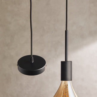 E27 pendant kit in black