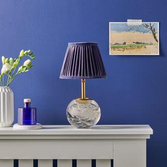 Katherine table lamp in clear blown glass