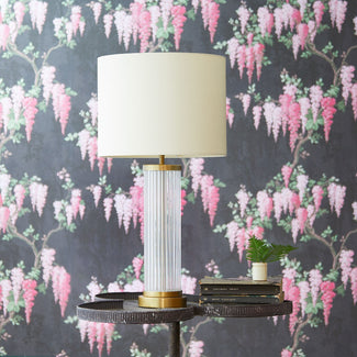 Roddy table lamp in brass with glass rods