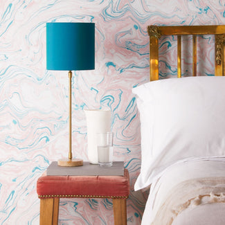 Rosara Table Lamp in pink marble base