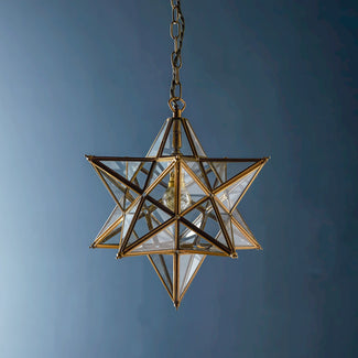 regular Stella pendant light in clear glass