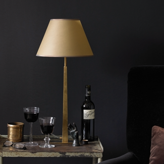 Smaller Trafalgar table lamp in antique brass