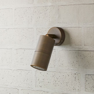Portreath ip65 adjustable pillar light in bronze