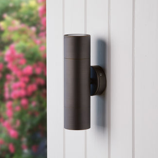 Portreath ip65 up and down pillar light in bronze