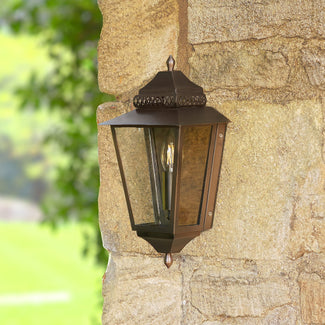 Westport IP44 exterior wall light in bronze